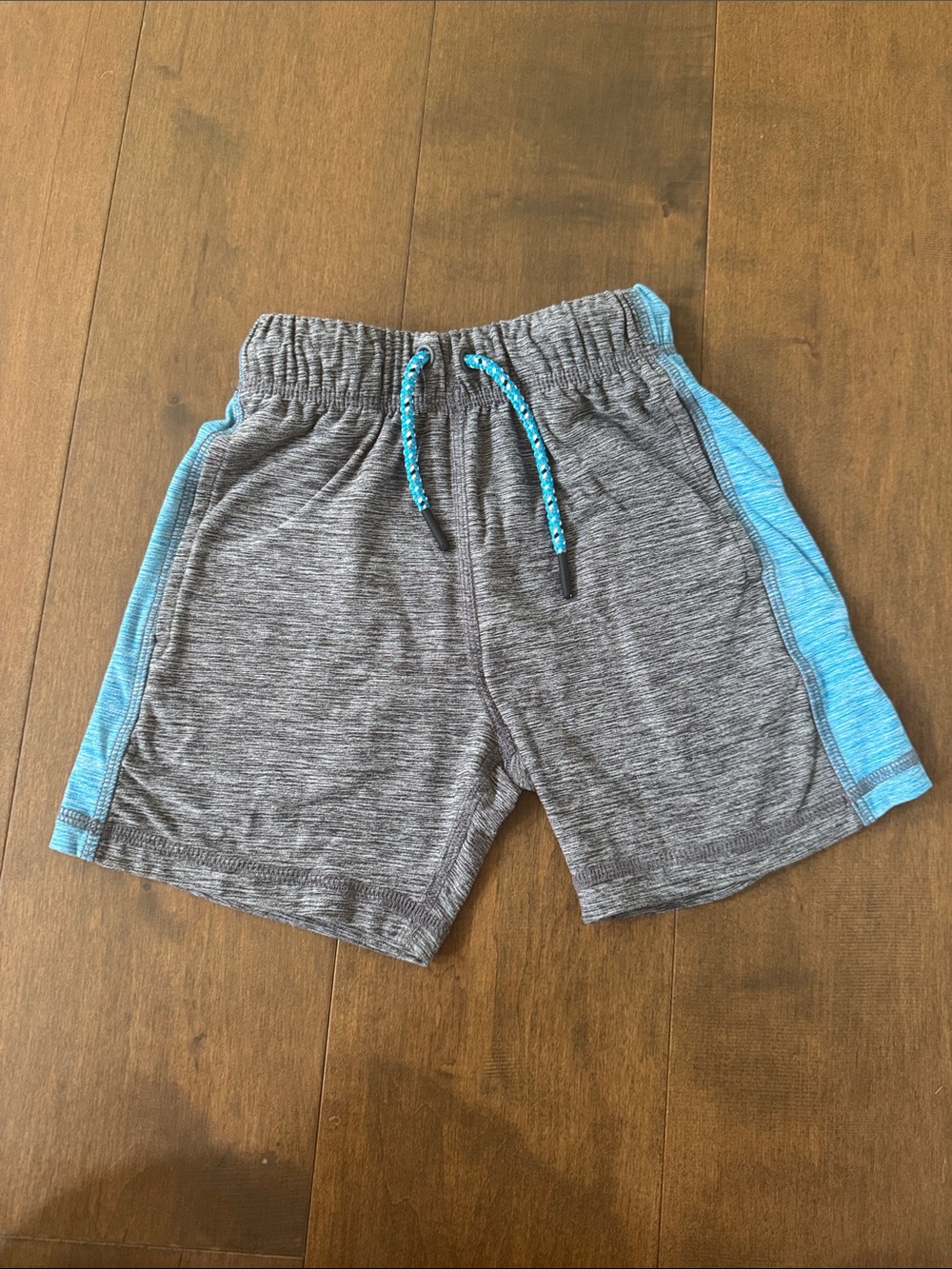Hanna Andersson UV active Gray Shorts with Blue Accent Panels